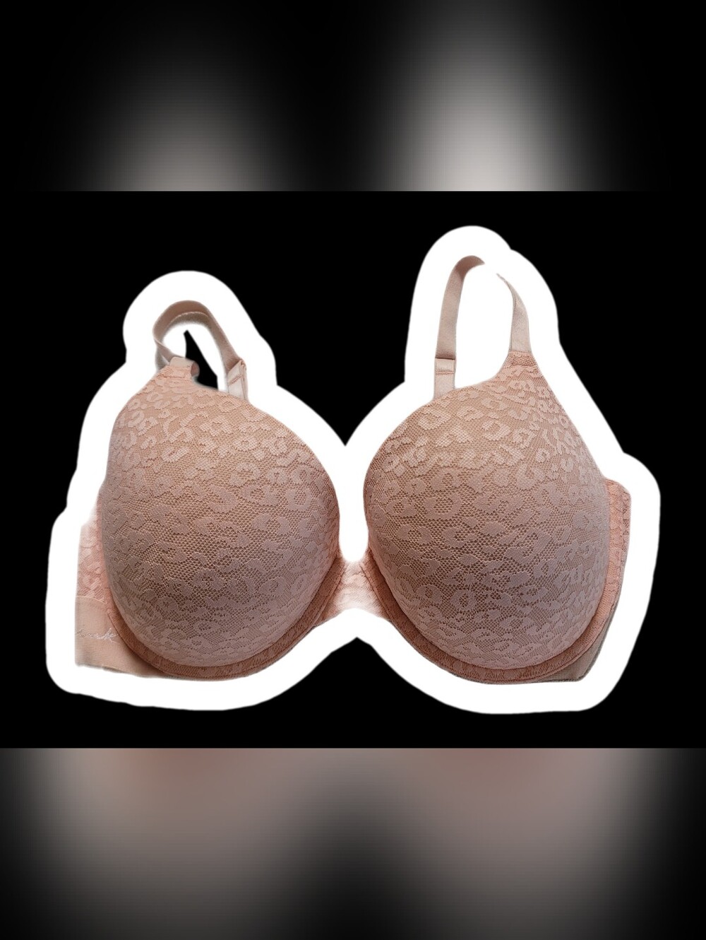 Victorias Secret PINK Leopard Print Light Pink Push Up Bra